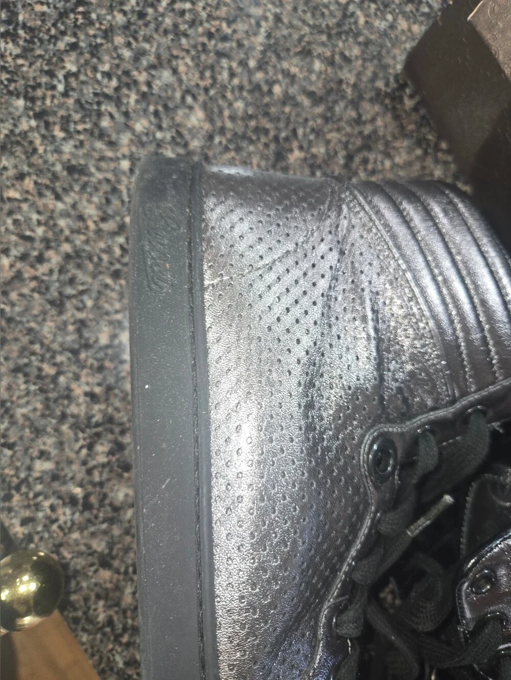 Gucci Metallic Black High-Top Sneakers